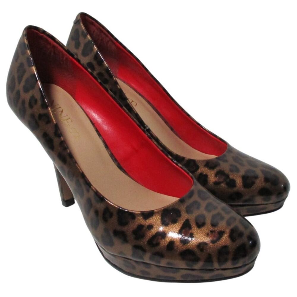 Nine & Co. Women's Leopard Print Slip On High Heel Pump Shoes Size 6.5M